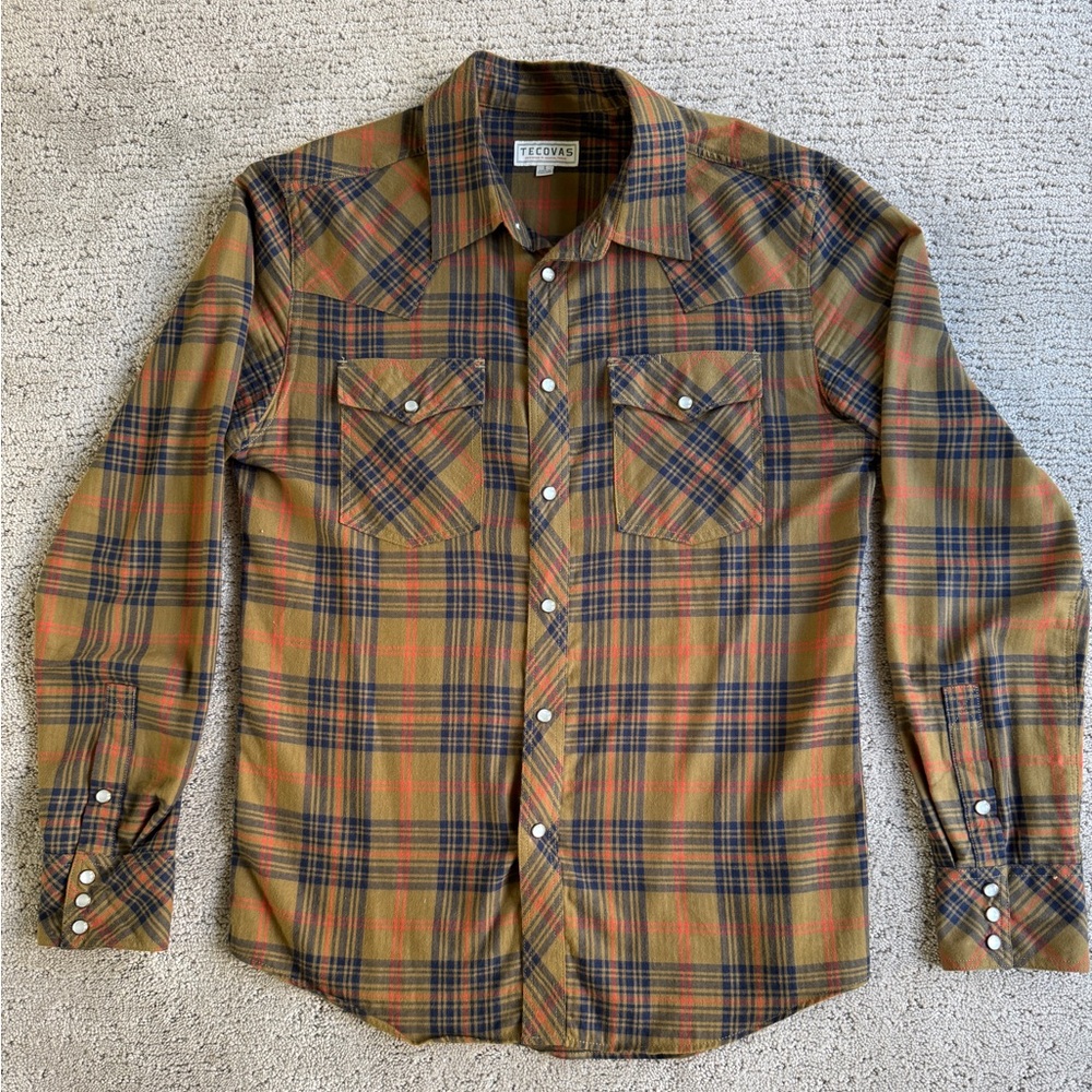 Tecovas Men's Plaid Snap Pearls Shirt - Small